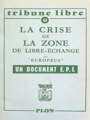 cover image of La crise de la zone de libre-échange